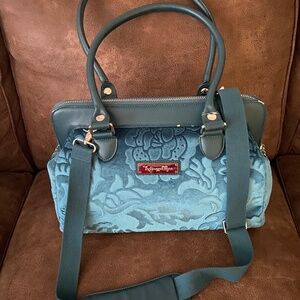 House of Flynn Teal Velvet Versailles Camera Bag